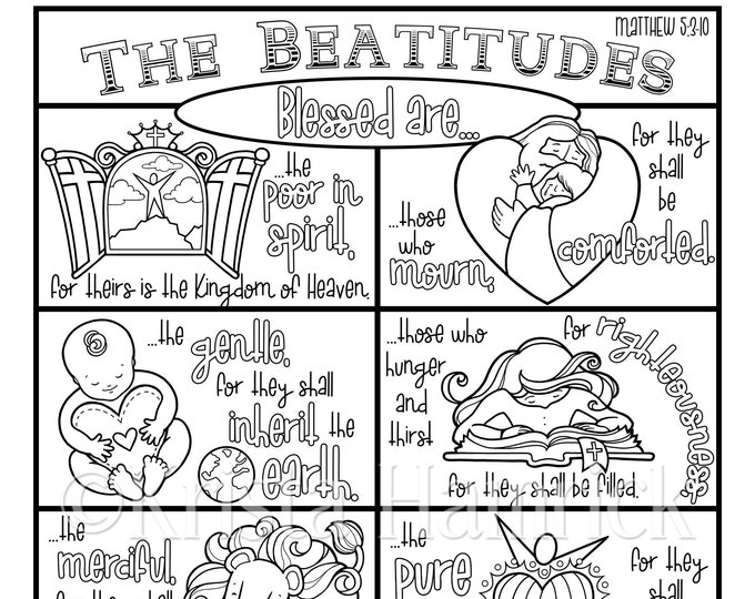 The Beatitudes Coloring Page in - Il 680x540.4572578099 39lx 
