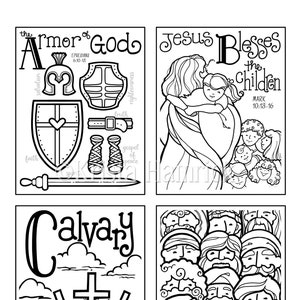 New Testament Coloring Pages Bundle,  A-Z new testament coloring pages, 27 pages