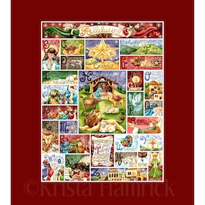 FABRIC PANEL Krippe Alphabet Baumwoll Quilt Stoff Panel Gesamt Stoffgröße 36X42 **Bitte lesen Versanddetails unten **