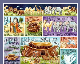 ART PRINT  Noah's Ark-- original art print 8X10, 11X14