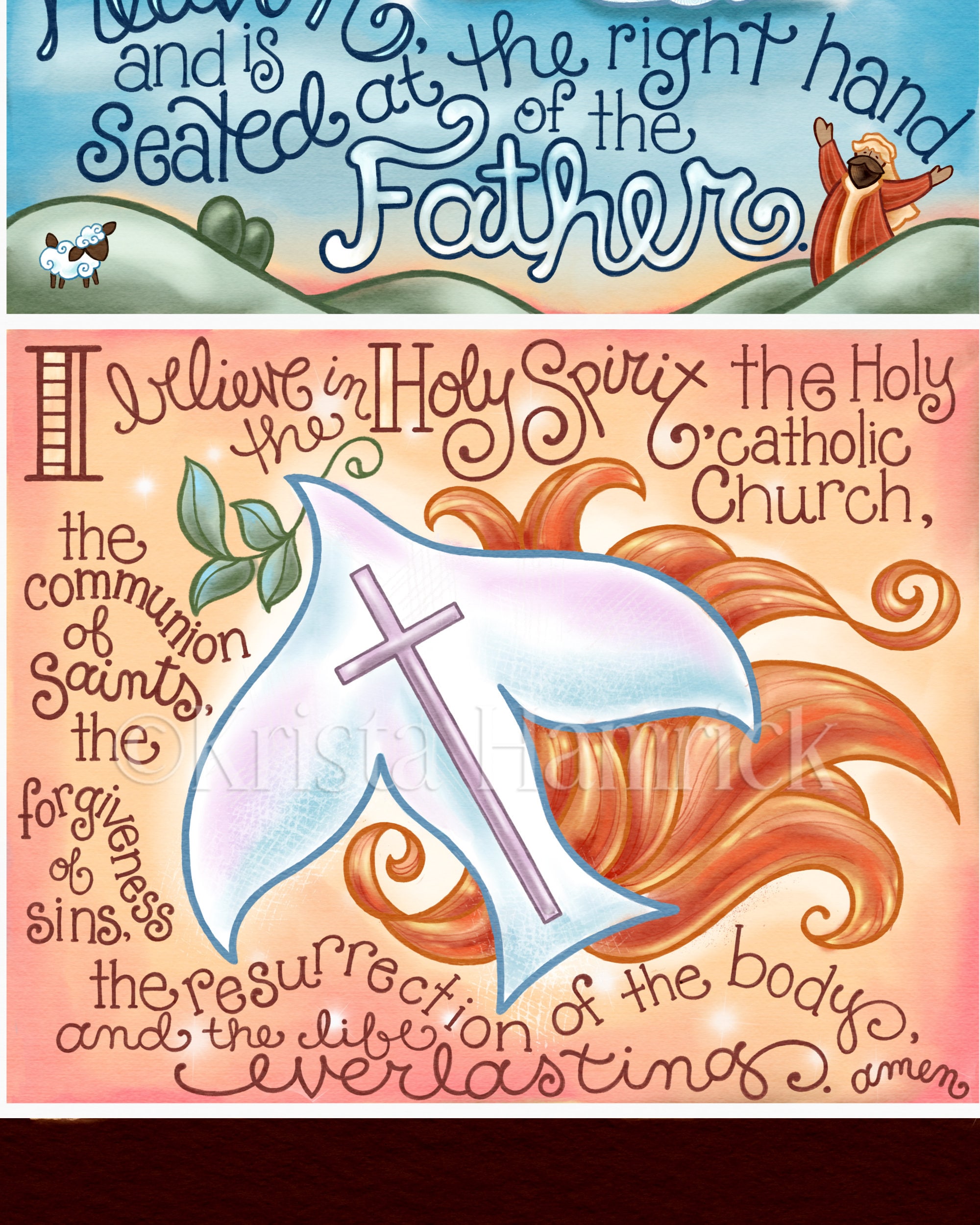 ART PRINT Apostles' Creed-- Original Art Print 8X10, 11X14 - Etsy