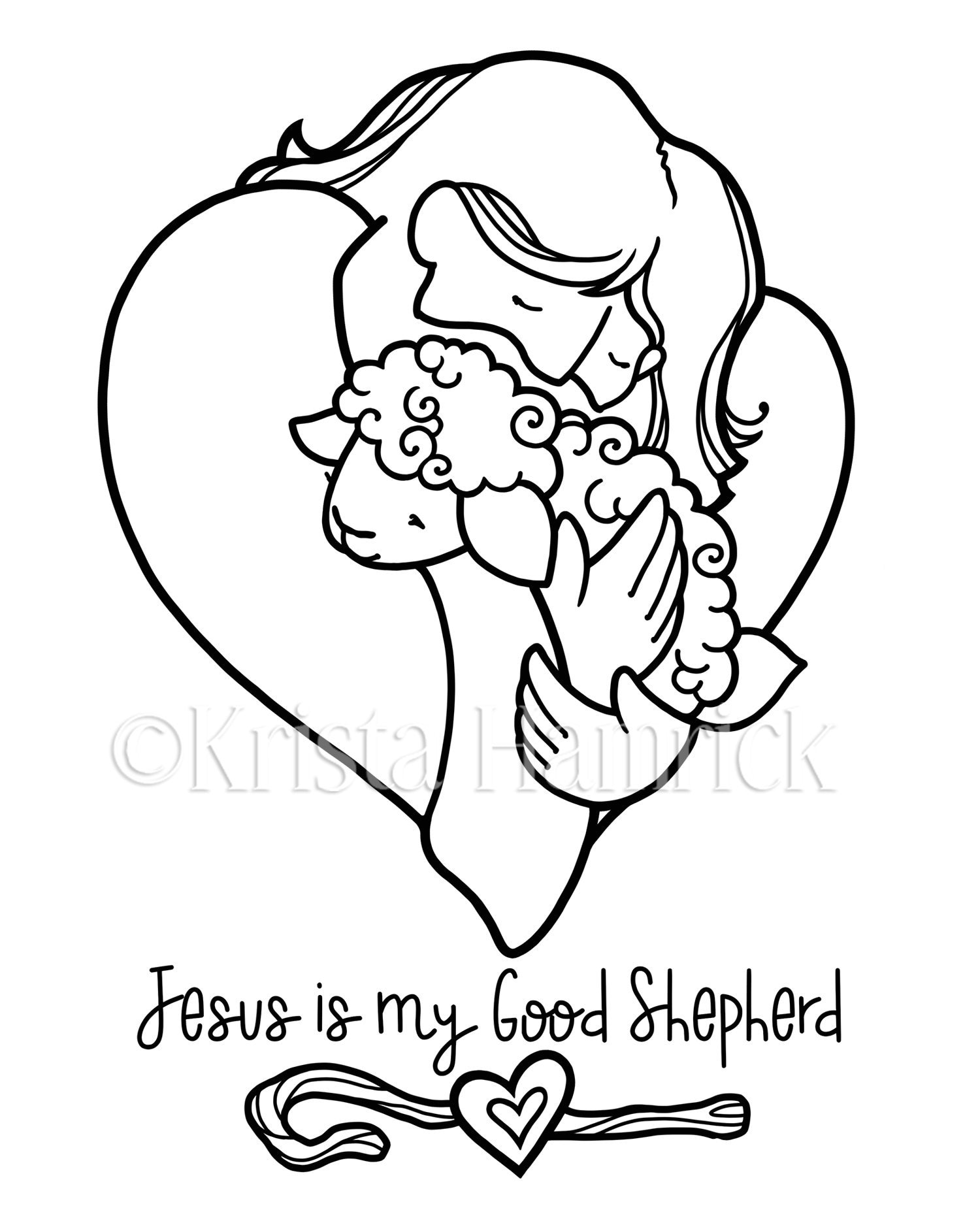 Good Shepherd  2 coloring pages for children