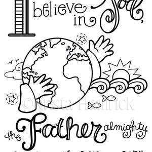Apostles' Creed Memory Coloring Collection/ Includes 9 Coloring Pages ...