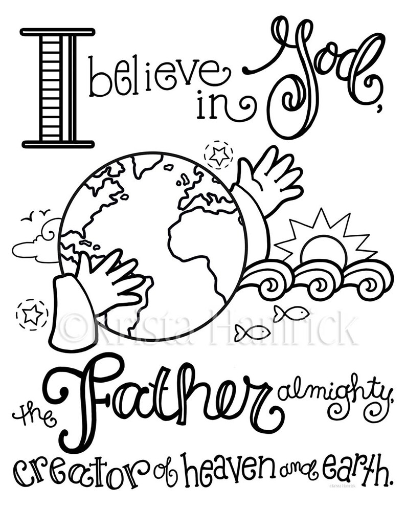 Apostles Creed Coloring Pages Coloring Pages