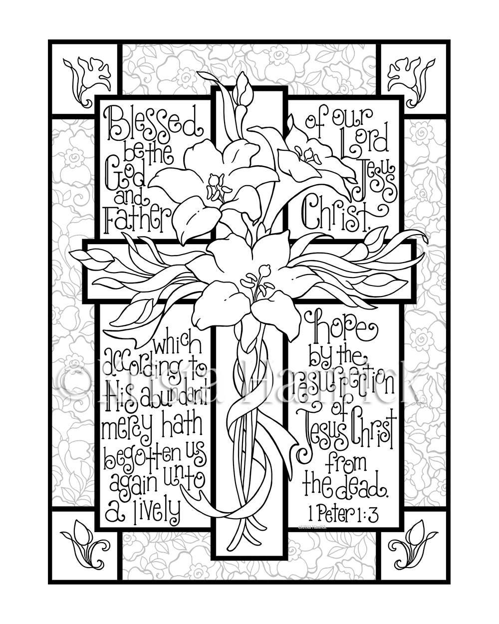 Slipofmind: Eastercross Coloring Pages