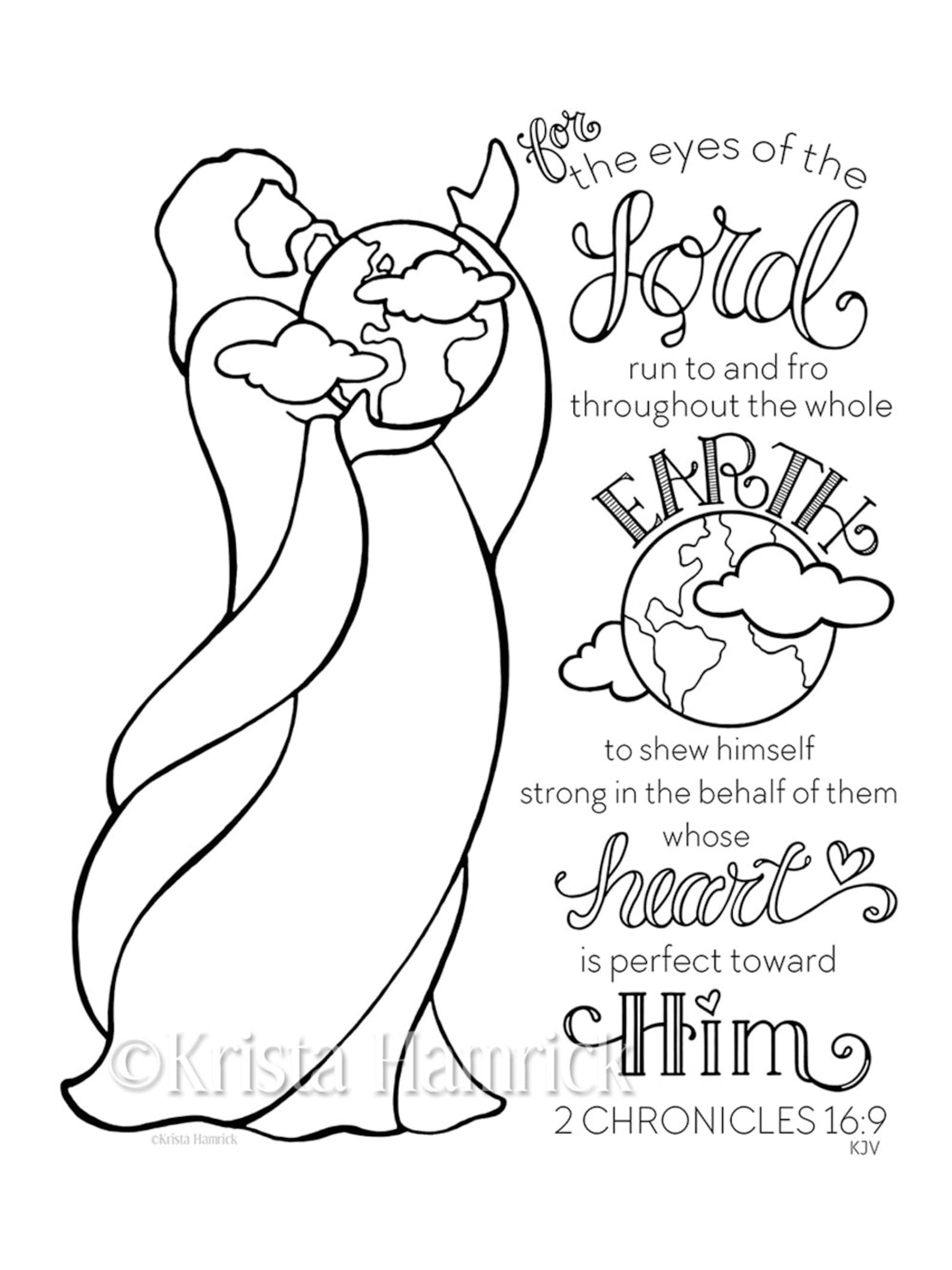 The Eyes of the Lord Coloring Page 8.5X11 Bible Journaling - Etsy Canada