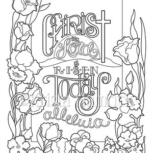 Easter Hymns Series of 6 Coloring Pages 8.5X11 - Etsy