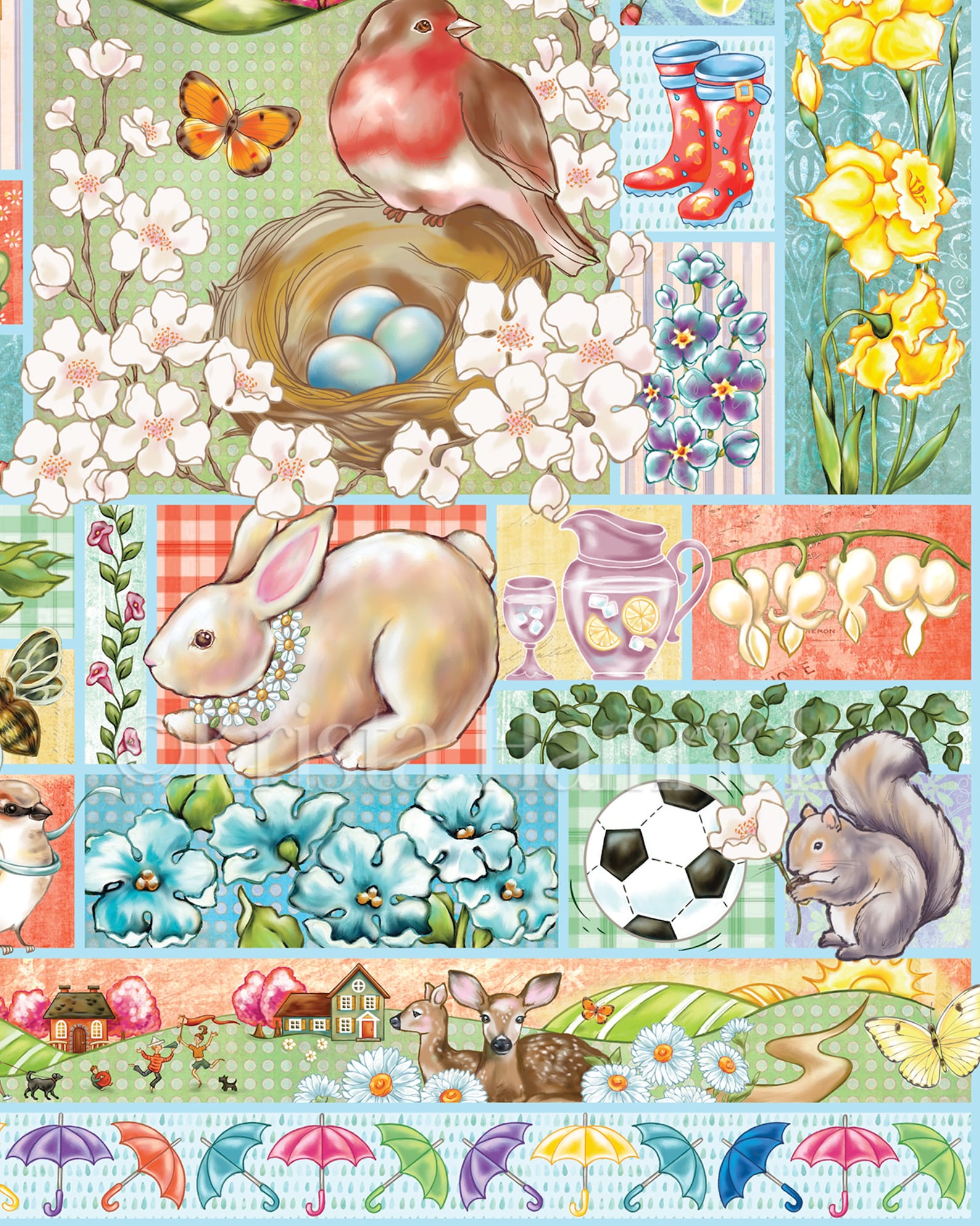 ART PRINT Four Seasons Spring Original Art Print 8X10, 11X14 - Etsy