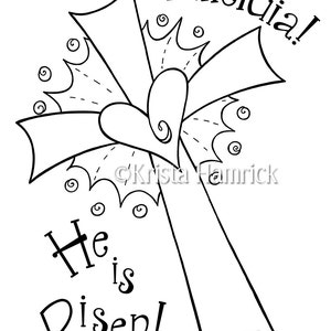 He is Risen! 2 Easter Coloring Pages for Children - Etsy