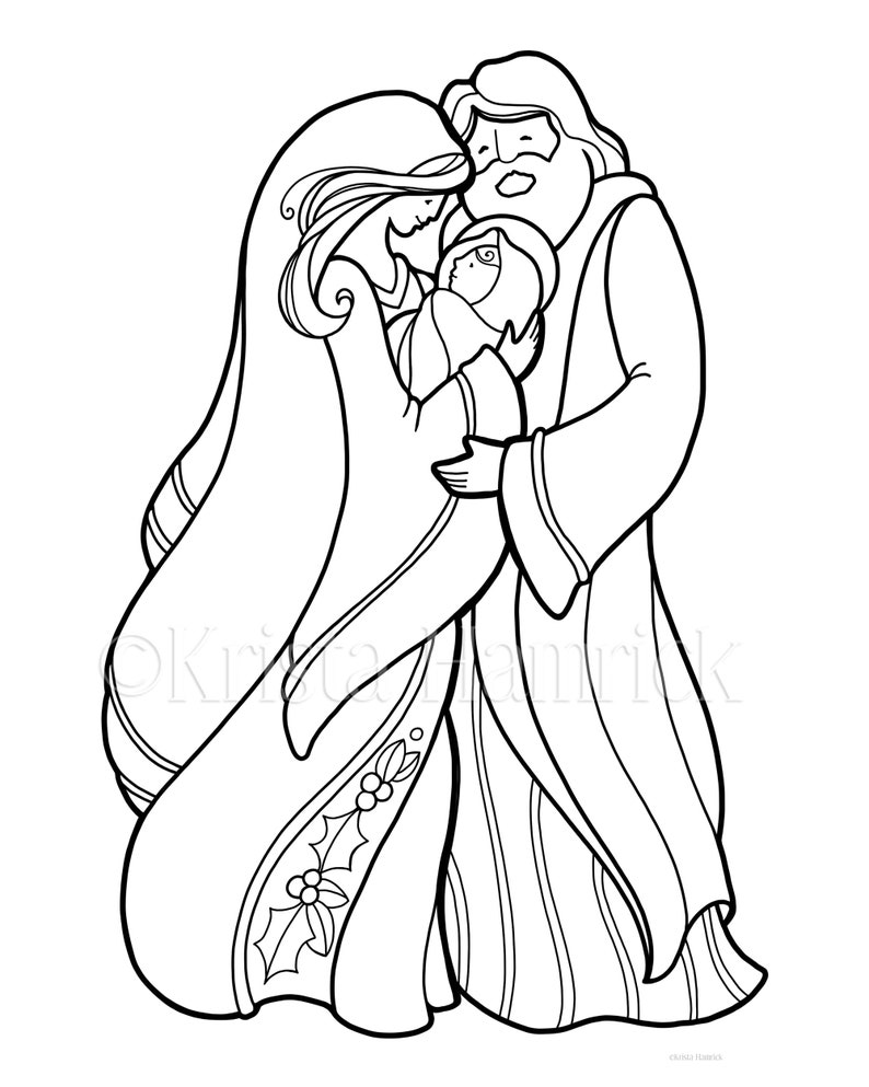 Download Jesus is Born Series of 5 coloring pages 8.5X11 | Etsy