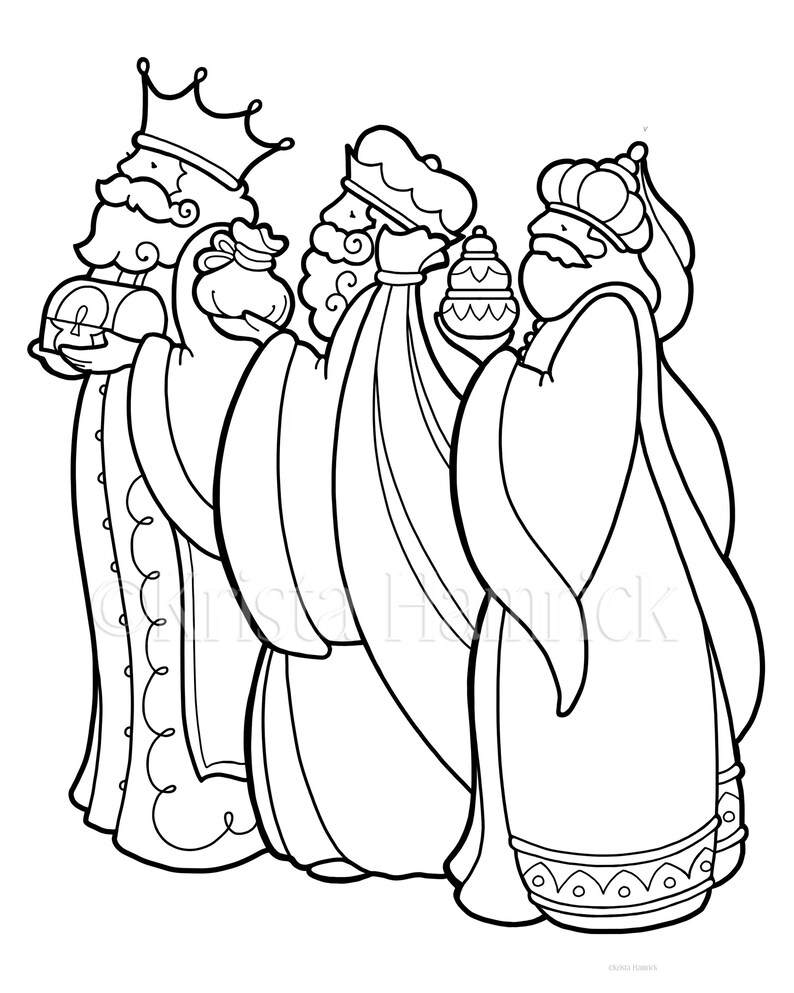 Download Jesus is Born Series of 5 coloring pages 8.5X11 | Etsy