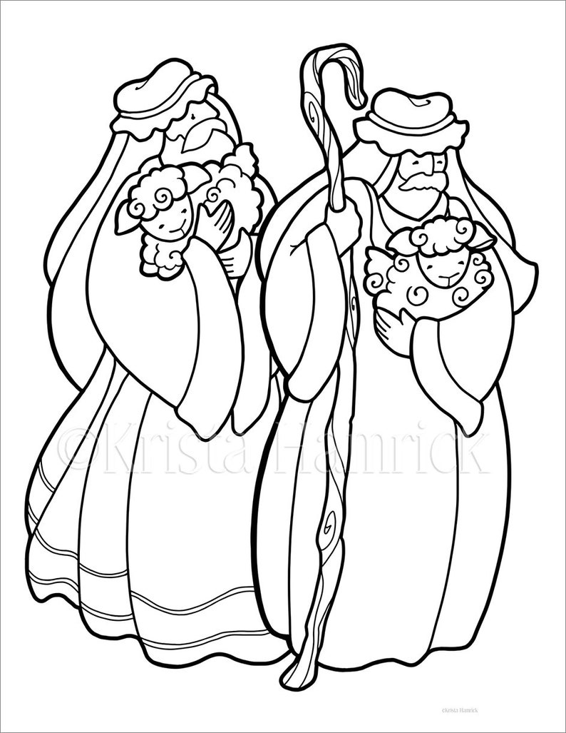 Download Jesus is Born Series of 5 coloring pages 8.5X11 | Etsy