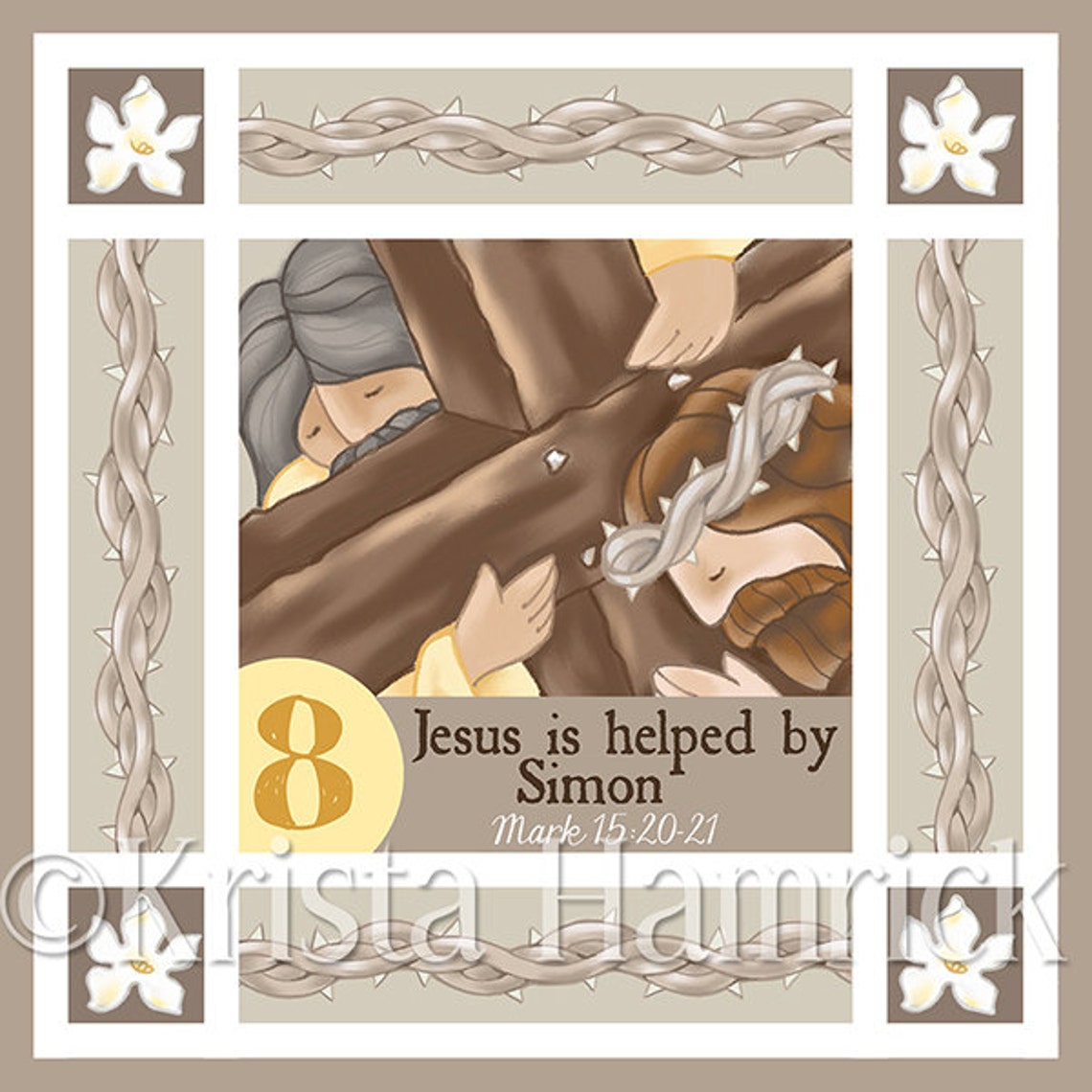 ART PRINT the Way of the Cross, Stations of the Cross--set of 14 ...