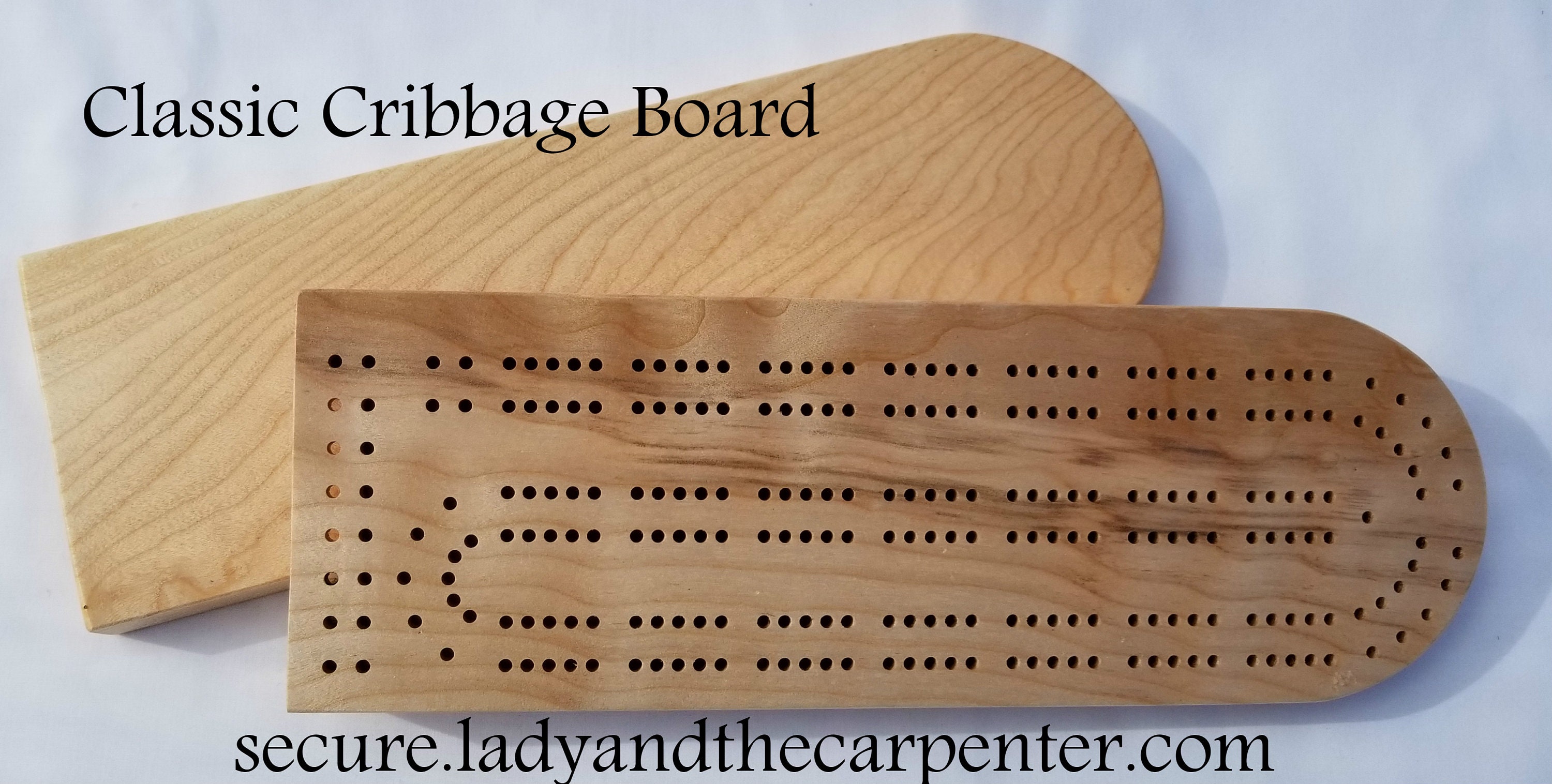 Wood Cribbage Board 2 Player Cribbage Game Board Game Etsy