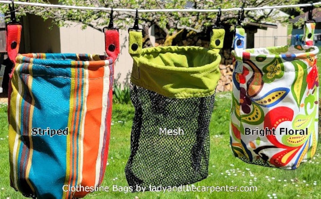 Clothespin Bag for Clothesline, Allweather Clothesline Bag, Peg Holder