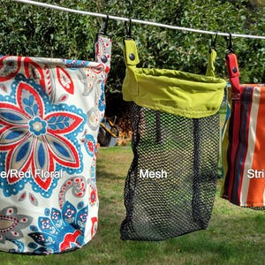 Clothespin Bag for Clothesline, All-weather Clothesline Bag, Peg holder, Clothespins, laundry supplies, hanging bag, Off-grid, clothes pin