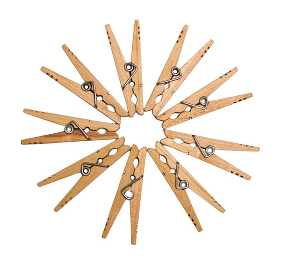 Sturdy Colored Wooden Mini Small Tiny Clothespins For Dry Laundry