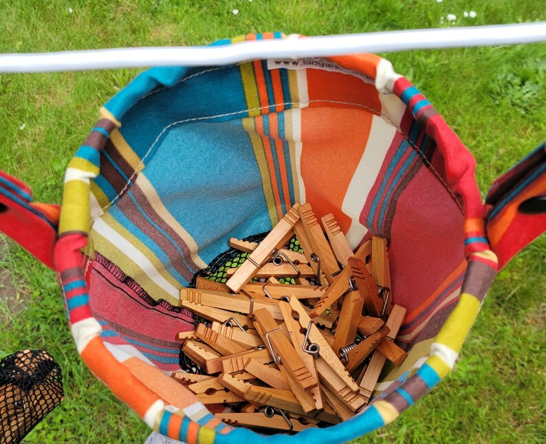 Clothesline SPECIAL: Bag & Maple Clothespins Set, Marine-grade Canvas ...