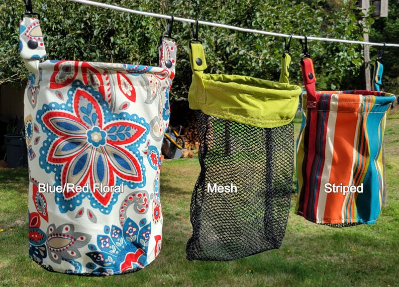Clothesline SPECIAL: Bag & Maple Clothespins Set, Marine-grade Canvas ...