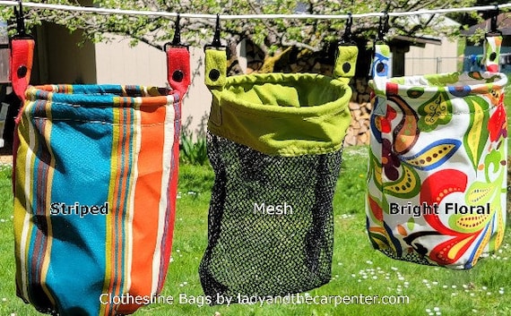 Clothesline Bag, Clothespin Bag for Clothesline, Peg Bag, Clothes Pins,  Laundry Supplies, Hanging Bag, Off-grid Homesteading Supply 