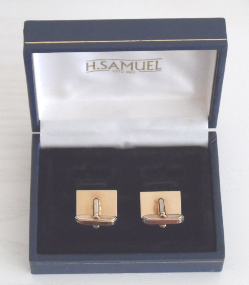 A Vintage Pair of H. SAMUEL'S Gold Plated Cuff Links Etsy