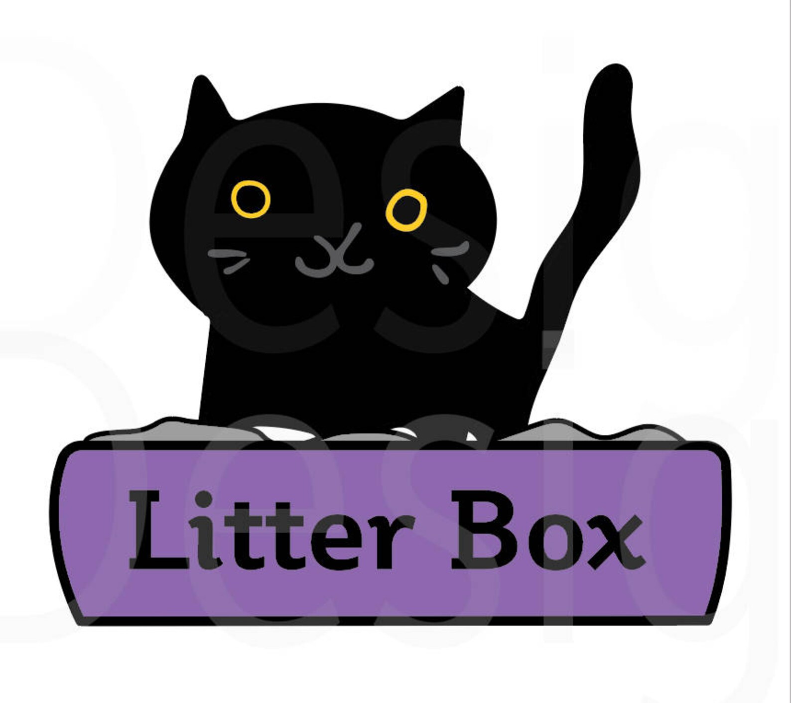 Kitty Litter, Stickers, Functional Stickers, Change Kitty Litter, Cat