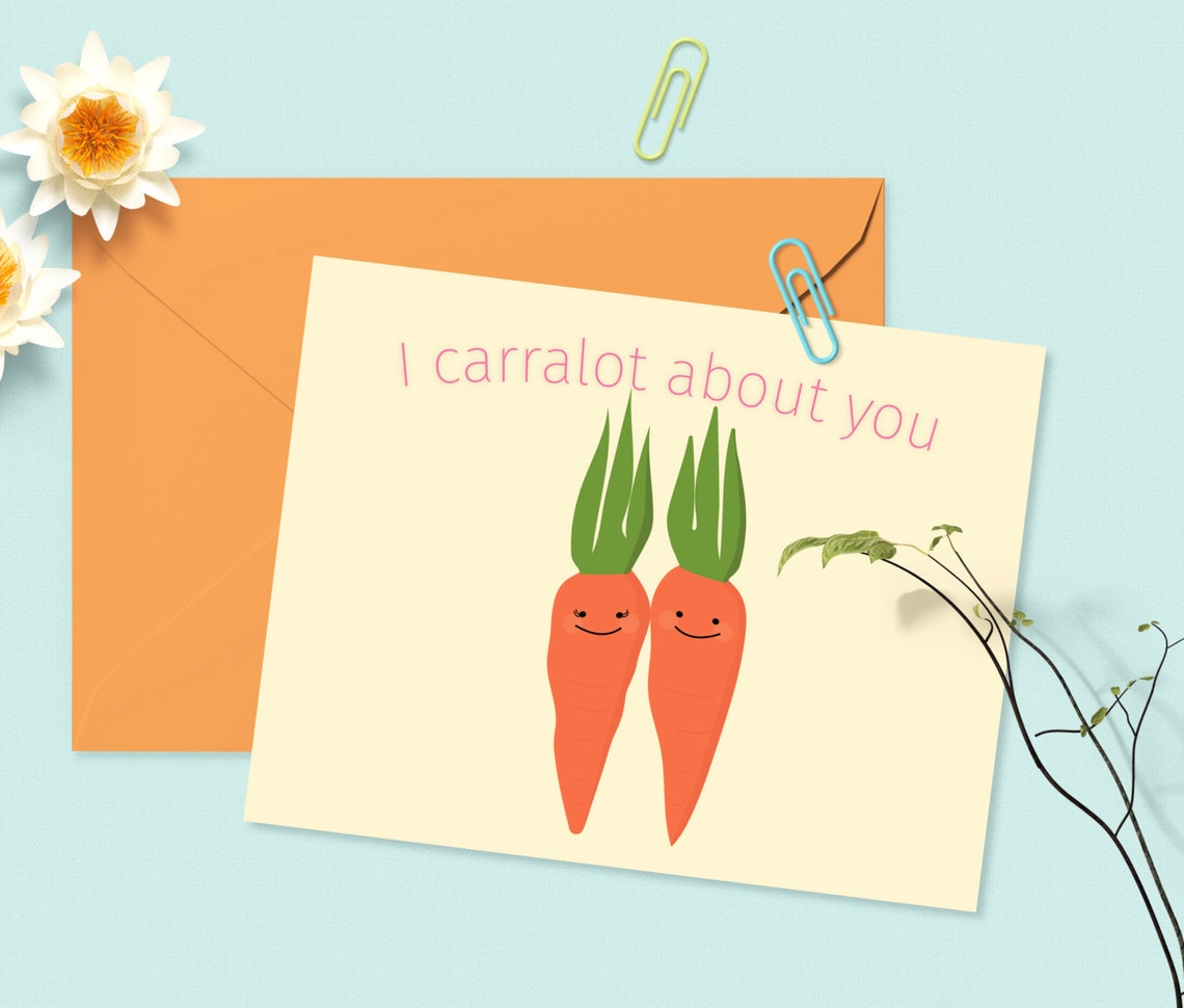 I Care a Lot About You - Pdf Instant Download, Kawaii, Greeting Card ...