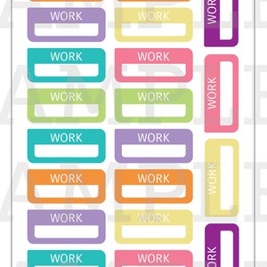 Work Stickers Work Schedule Functional Planner Stickers - Etsy