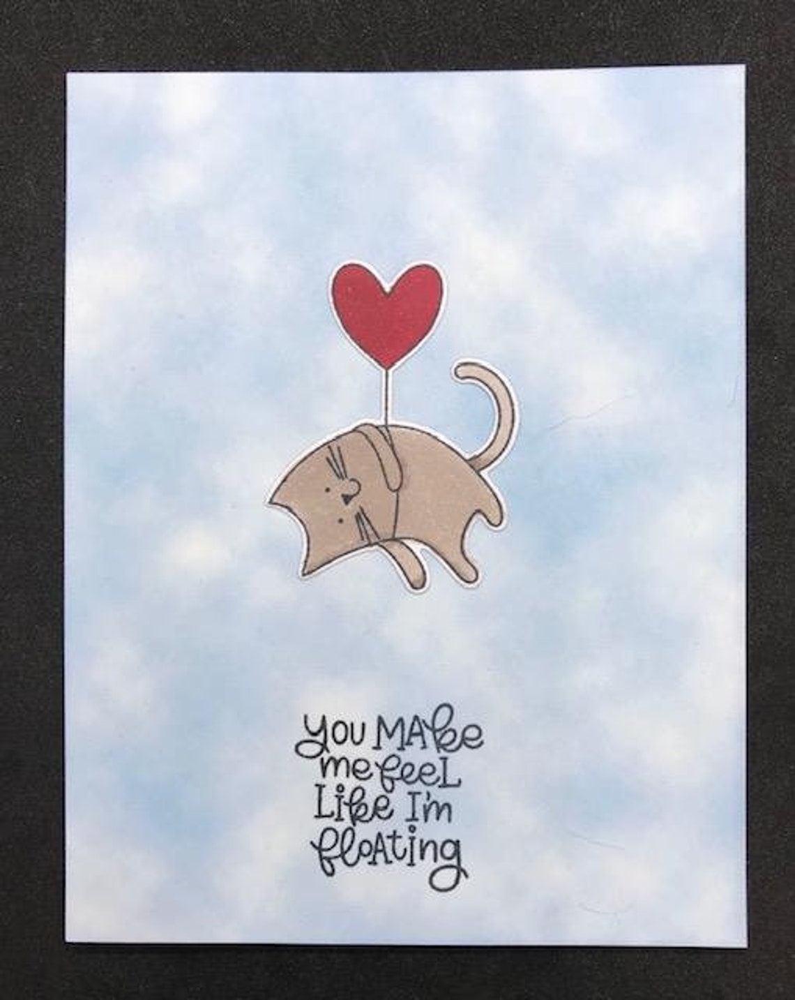You Make Me Feel Like I'm Floating Love Greeting Card Etsy