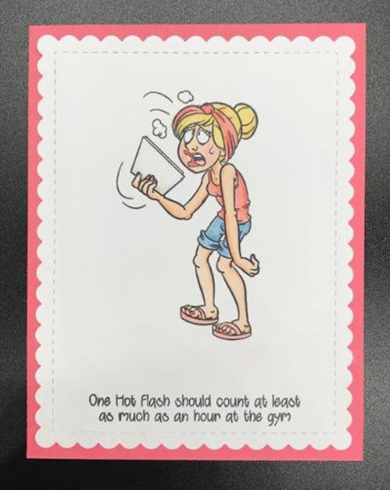 Hot Flash Humor Greeting Card Etsy