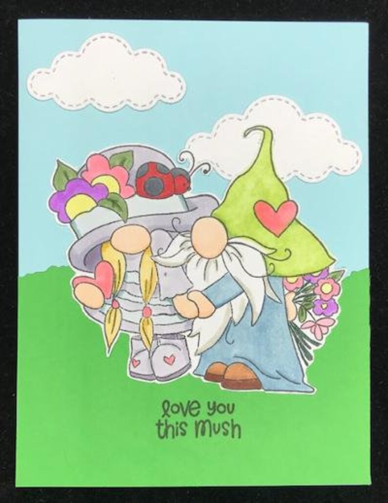 Love You This Mush Gnome Greeting Card