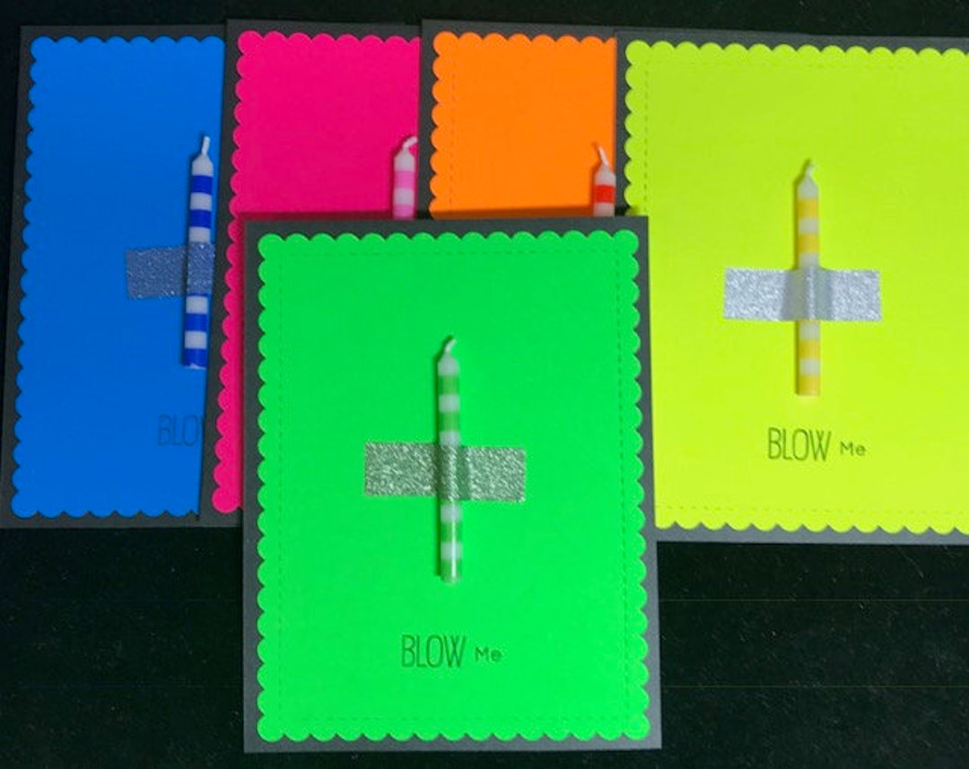 Blow Me Birthday Candle Greeting Card - Etsy
