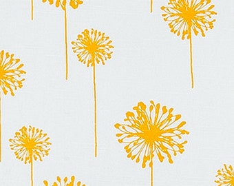 PAIR of Curtain Drape Panels - 2 PC - Premier Prints - Dandelion - White/Yellow - Home Decor Window Treatment Kitchen Valance Dining Room