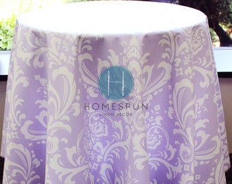 Tablecloth - Premier Prints - OZBOURNE Damask  - Wisteria - Choose Your Size - Table Linen Wedding Home Decor Dining Kitchen