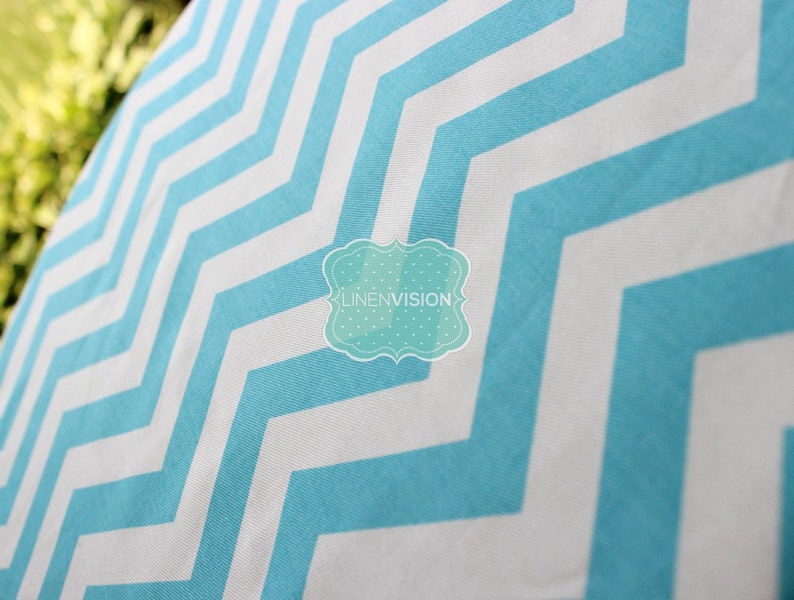 ZIG ZAG NAPKINS Girly Blue White Premier Prints Set of 4 Table Linen Home Decor Cotton Cloth Fabric Dining Dinner Napkins