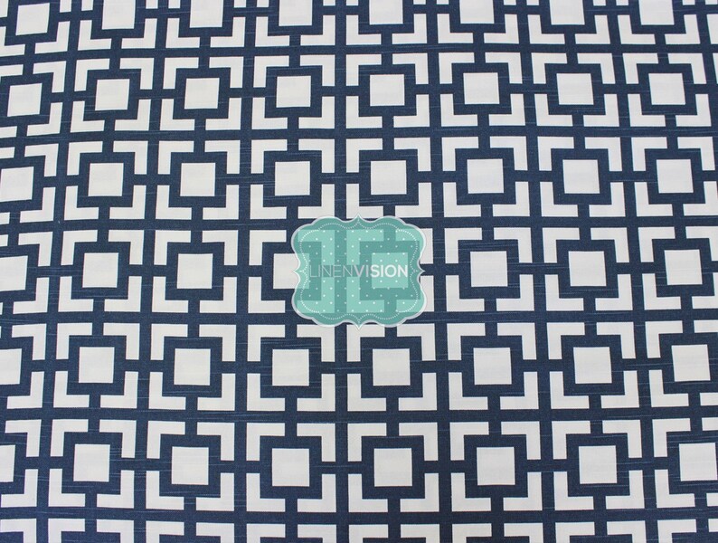 Table Linen Home Decor Cotton Cloth Fabric Dining Dinner Napkins GIGI NAPKINS Set of 4 Premier Navy Blue White Premier Prints