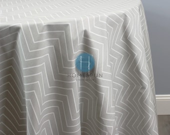 Tablecloth - Premier Prints - Chevron - Storm - Choose Your Size - Table Linen Wedding Home Decor Dining Kitchen
