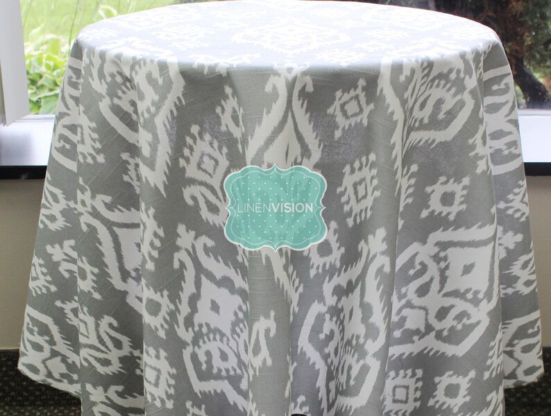 Premier Prints Ash Grey Table Linen Wedding Home Decor Dining Kitchen Tablecloth Choose Your Size RAJI Damask