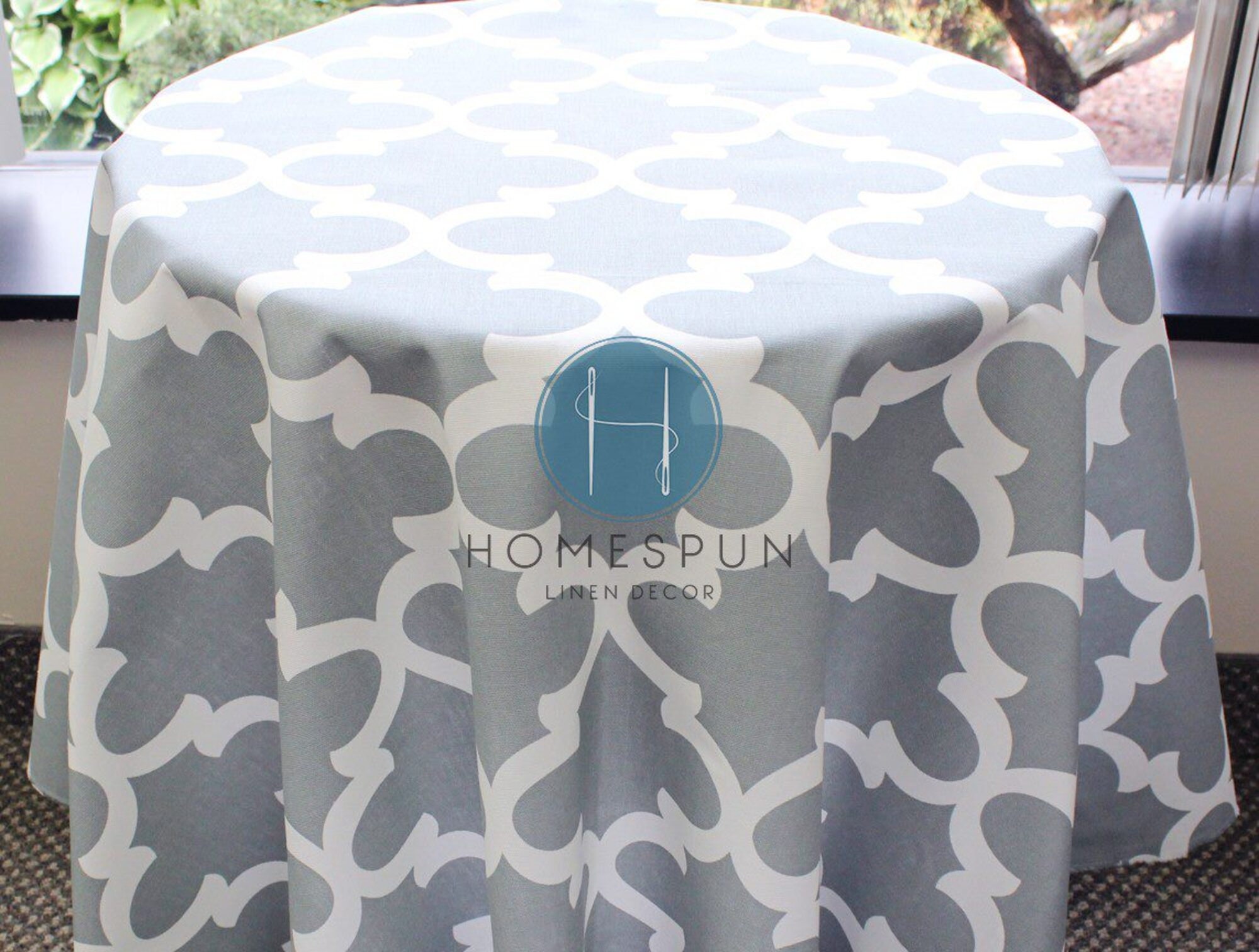 Tablecloth - Premier Prints - FYNN - Cool Gray - Choose Your Size - Table  Linen Wedding Home Decor Dining Kitchen, image size:2000x1512