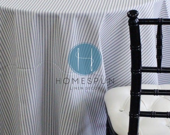 Mantel - Premier Prints - Clásico - Premier Azul Marino Blanco - Elija su tamaño - Ropa de mesa Boda Decoración del hogar Comedor Cocina