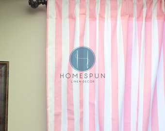 PAIR of Curtain Drape Panels - 2 PC - Premier Print - CANOPY - Baby Pink - Home Decor Window Treatment Kitchen Valance Wedding Event