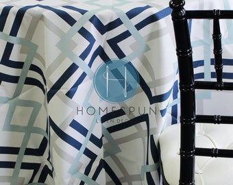 Tablecloth - Premier Prints - Winston- Premier Navy Blue Gray - Choose Your Size - Table Linen Wedding Home Decor Dining Kitchen