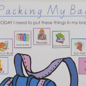 Packing Up Routine Packing My Bag Routine Chart - Etsy