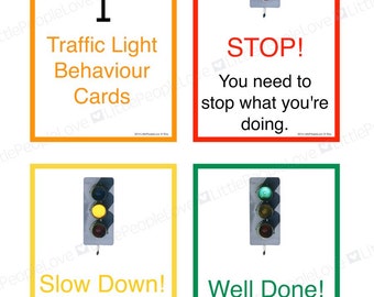Traffic Light Behaviour Cards (Third Person)