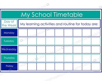 My School Timetable (Blue/Teal)