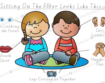 Sitting On The Floor Classroom Poster