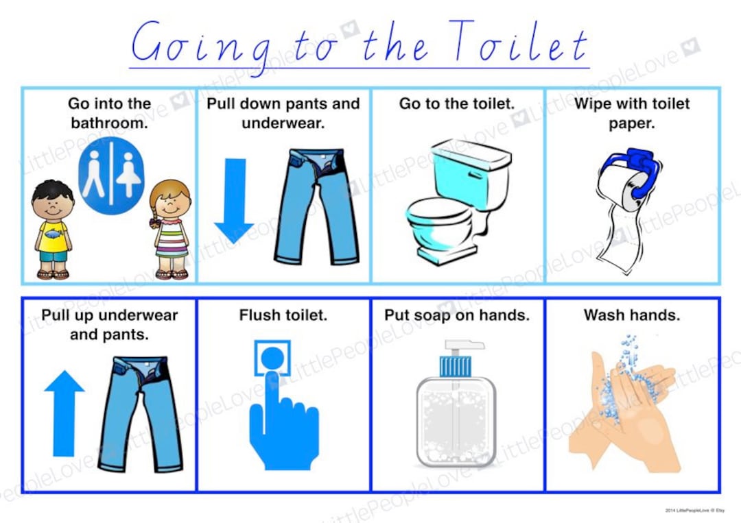Going to the Toilet Instructional Poster -