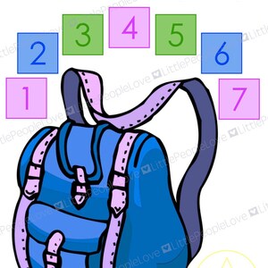 Packing My Bag Routine Chart