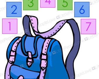 Packing My Bag Routine Chart