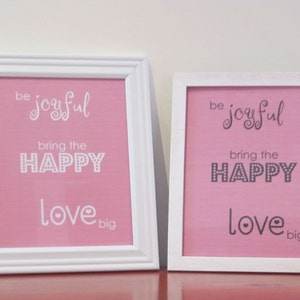 Wall Art:  Joyful Happy Love RED